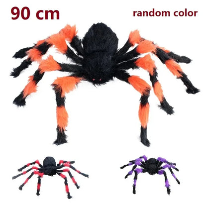 Giant Halloween Spider & Web Outdoor Decoration Set