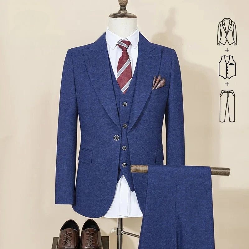 Men's Classic Single-Breasted Formal Suit Set