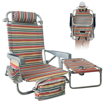 Backpack Beach Chair with Folding Camping Table
