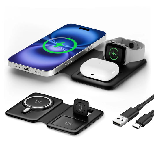 15W Magnetic 3 in 1 Wireless Charger Station
