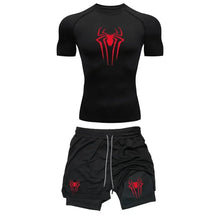 Compression Spider Printed Quick Dry Sportwear Set