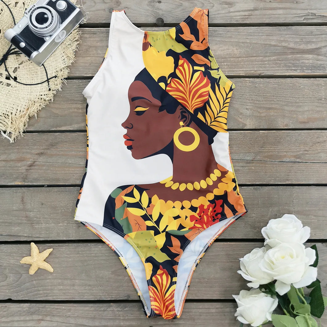 Printed One-piece Swimsuit