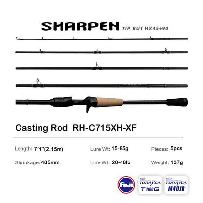 PURELURE SHARPEN Soft Lure Long Spinning and Casting Action Rods