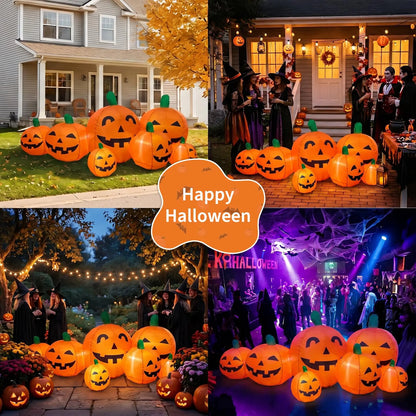 7.5ft Halloween Inflatable Pumpkin Patch Decor with LED Lights