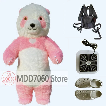 Giant Panda & Polar Bear Inflatable Costume – Adult Walking Plush Mascot Suit for Cosplay & Parties