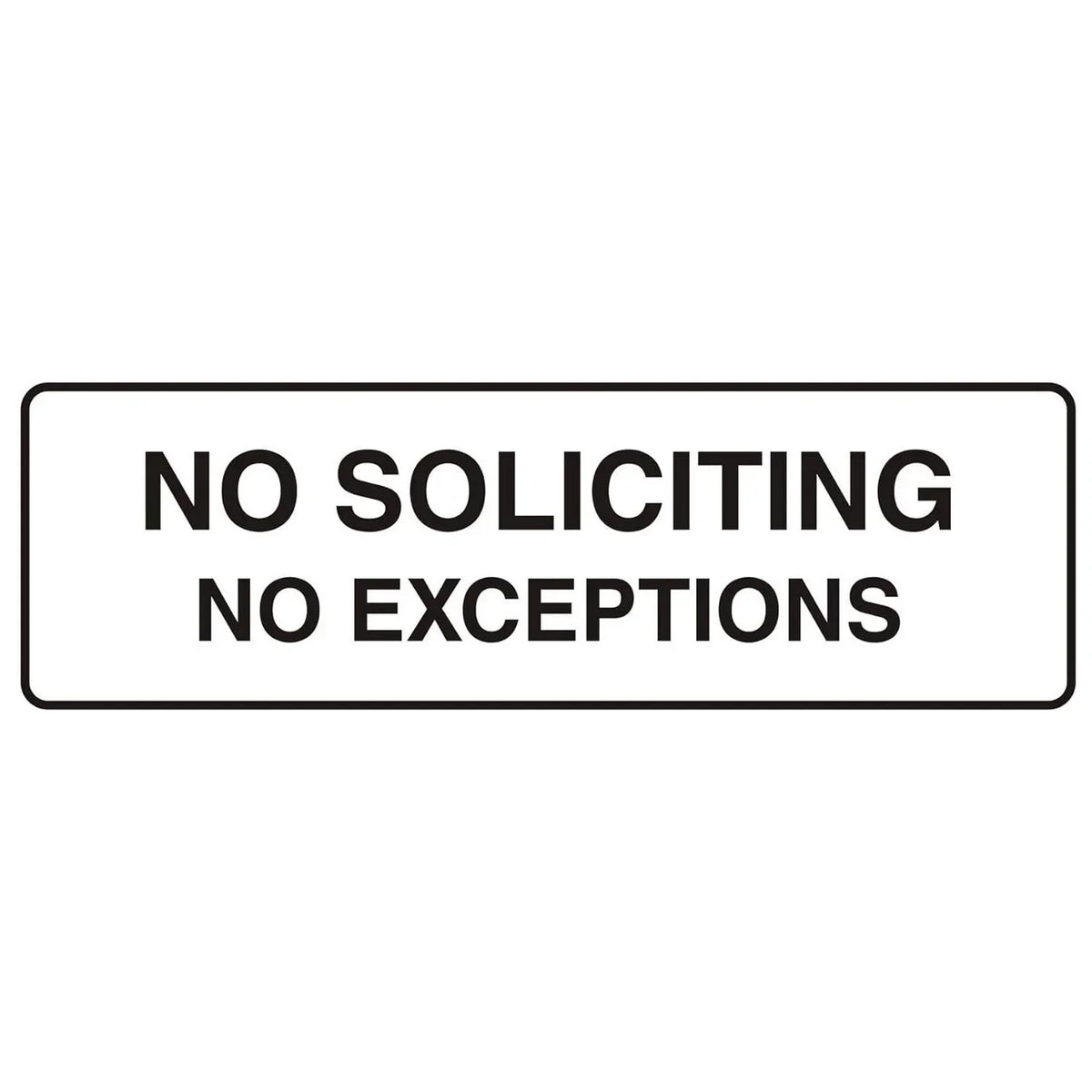 No Soliciting Vintage Metal Aluminum Sign