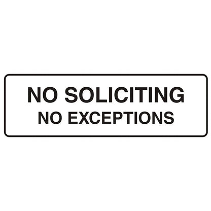 No Soliciting Vintage Metal Aluminum Sign