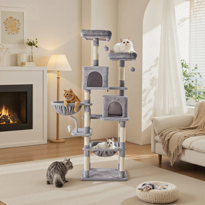 JHK 71-Inch Tall Multi-Cat Climbing Tower & Condo