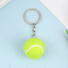 Tennis Ball Metal Keychain
