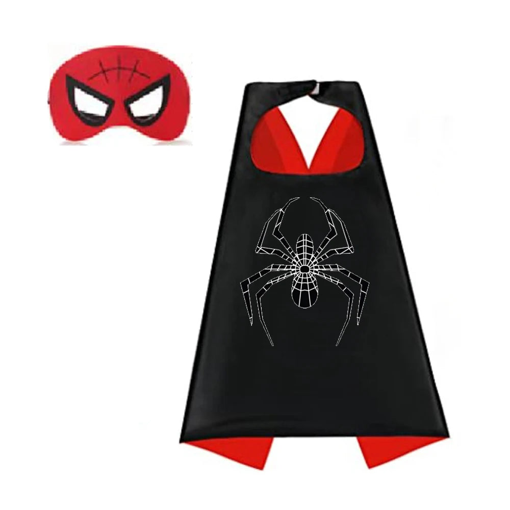 Kids' Superhero Capes & Masks Set – Cartoon Dress-Up Costume Party Favor