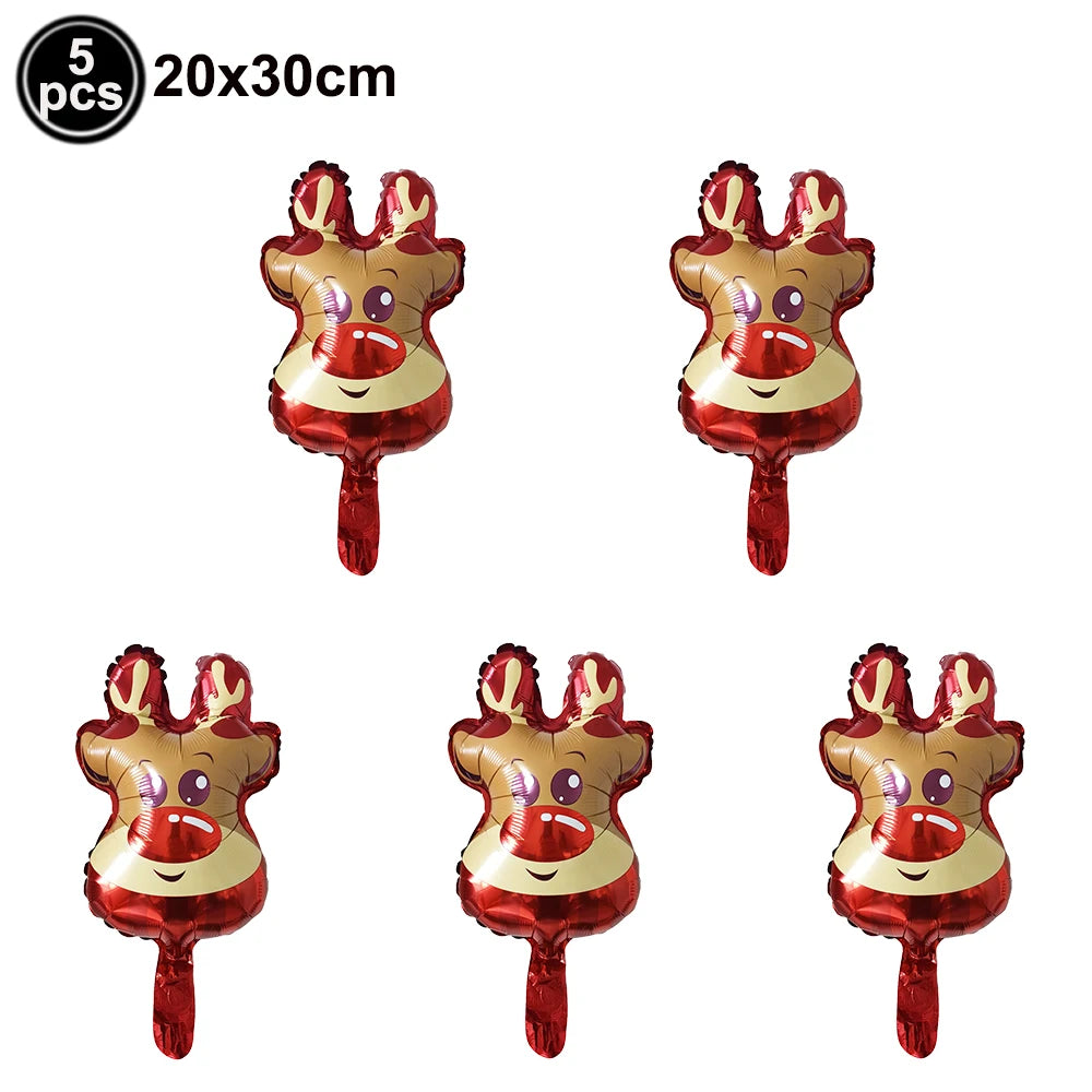 Large Standing 4D Foil Christmas Balloon - Inflatable Holiday Decor with Base