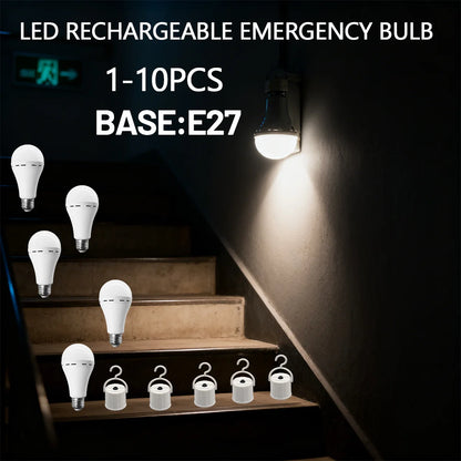 9W Rechargeable Emergency LED Light Bulb with 1500mAh Backup Battery