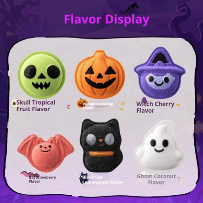 Halloween Bath Bombs Gift Set – Pumpkin, Black Cat & Ghost Fizzies