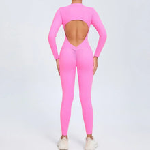 Seamless Zippered Long-Sleeved One-Piece Jumpsuit