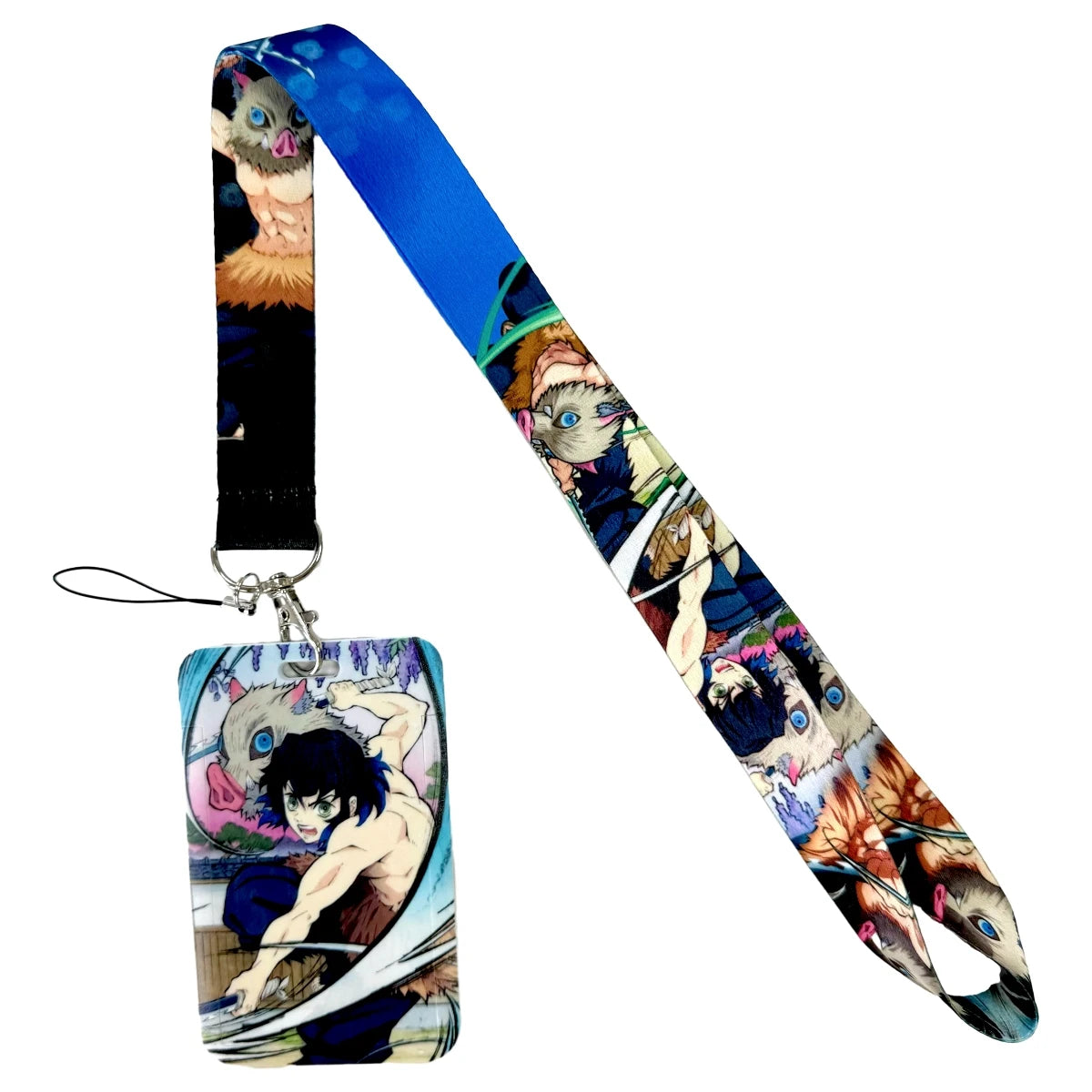Anime Character Lanyard with ID Card Holder & Keychain