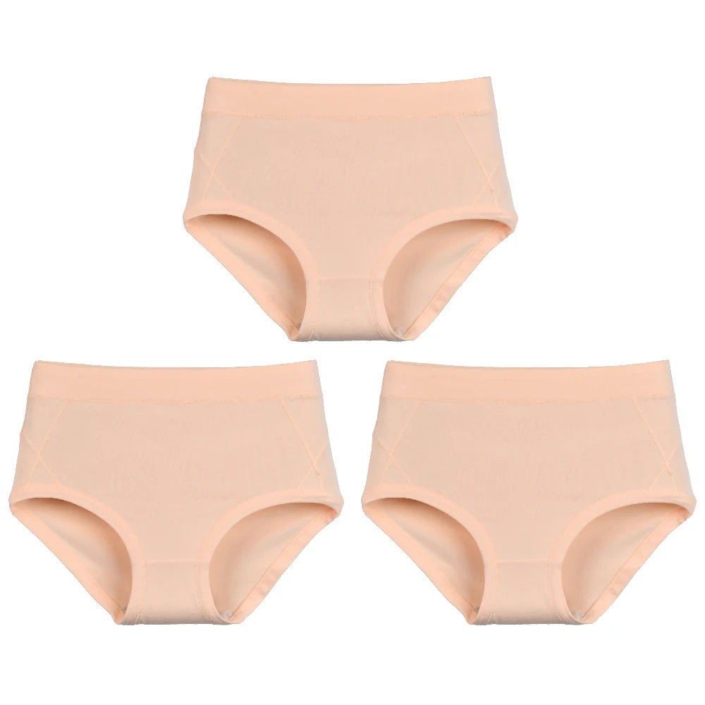 Women's High Waist Cotton Briefs (3-Pack)