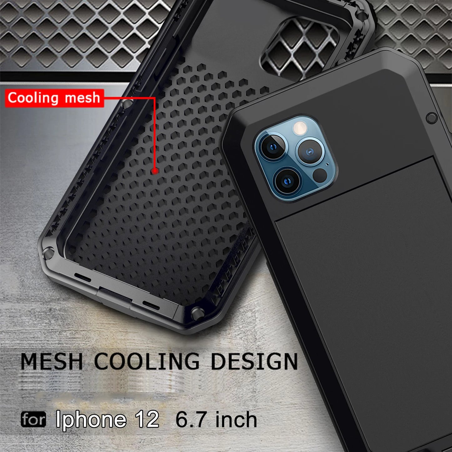 Heavy-duty Protective Armor Metal Shell Case for iPhone