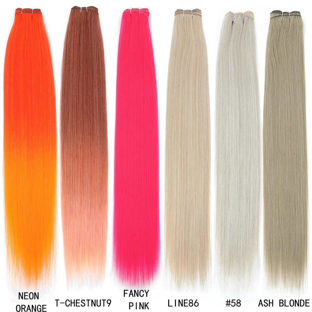 Bone Straight Synthetic Hair Bundles