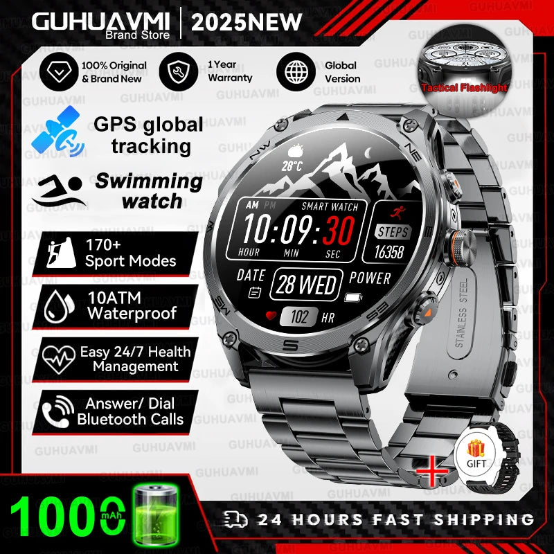 T-Rex 3 Ultra GPS Smartwatch with 1000mAh Battery and 10ATM Waterproofing