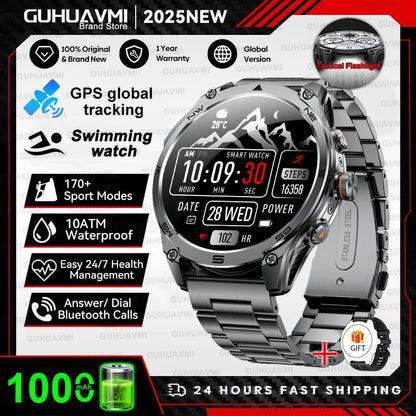 T-Rex 3 Ultra GPS Smartwatch with 1000mAh Battery and 10ATM Waterproofing