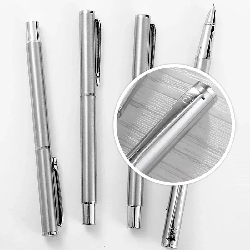 Luxury Metal Fountain Pen 0.38/0.8/1.3mm Curved Nib