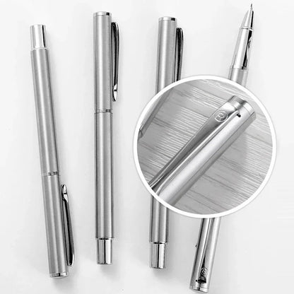 Luxury Metal Fountain Pen 0.38/0.8/1.3mm Curved Nib