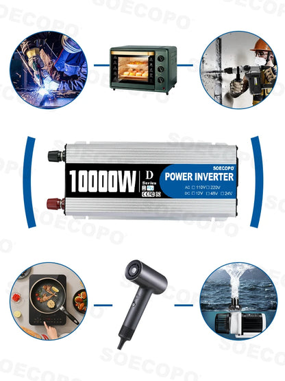 10000W Complete Solar Power Kit with 300W Panel, 100A Controller, and Inverter