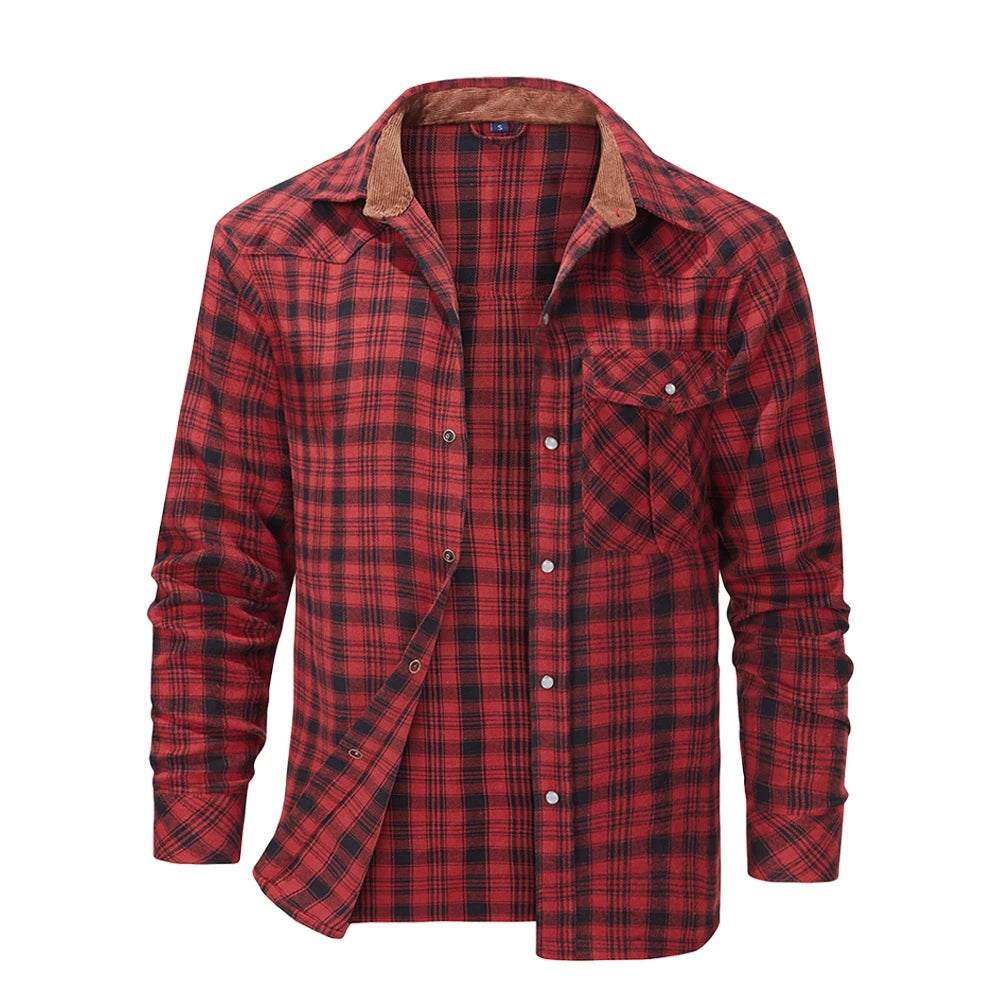 Flannel Long Sleeve Plaid Shirt