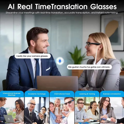 8MP Ultra-Wide HD Camera Smart Glasses