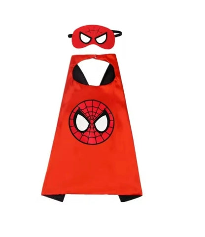 Kids' Superhero Capes & Masks Set – Cartoon Dress-Up Costume Party Favor