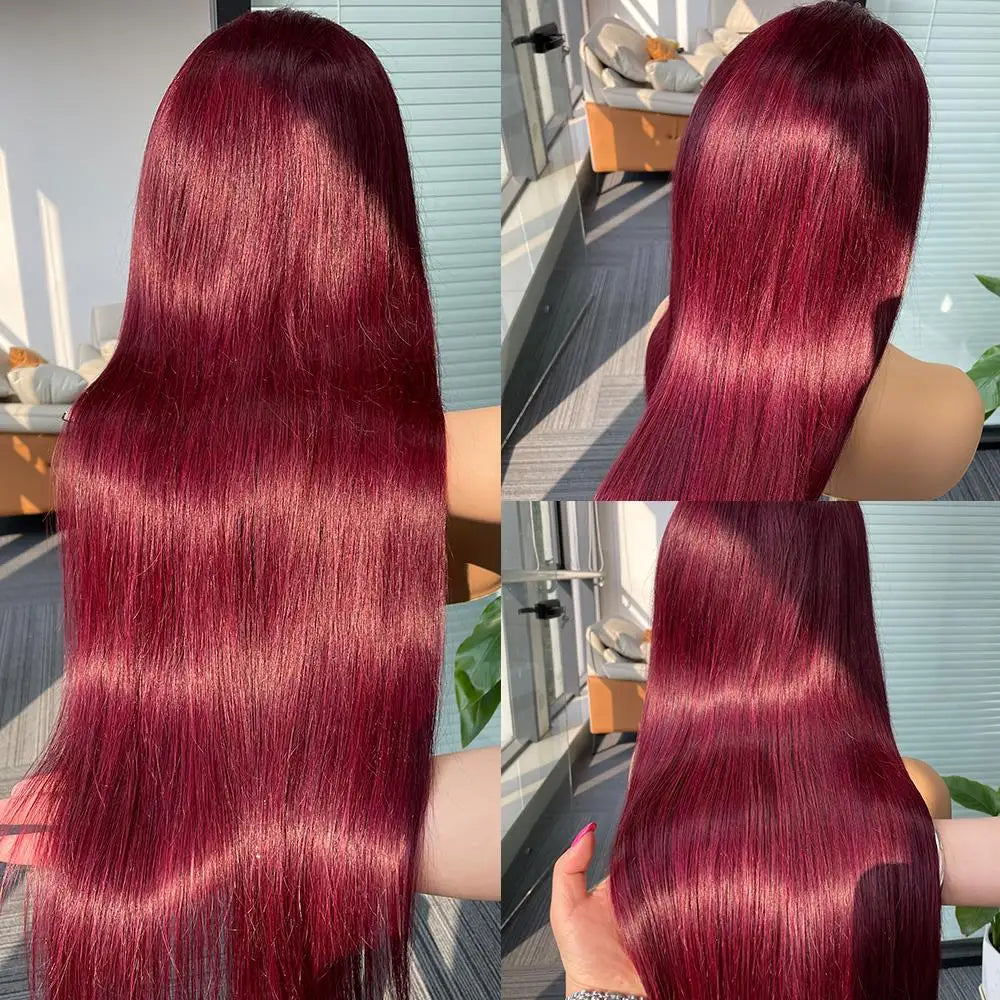 99J Burgundy 13x6 Lace Front Human Hair Wig