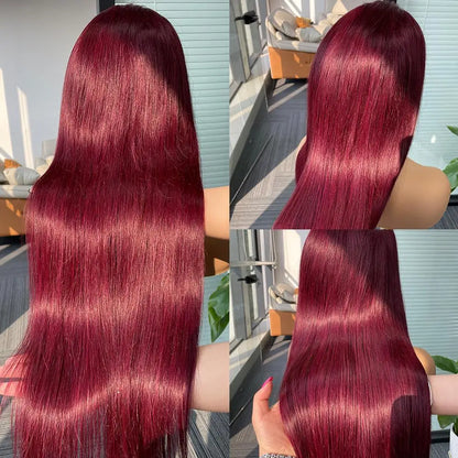 99J Burgundy 13x6 Lace Front Human Hair Wig