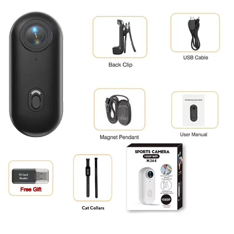 4K HD Waterproof Mini Sports & Helmet Action Camera