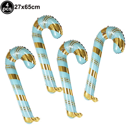 Large Standing 4D Foil Christmas Balloon - Inflatable Holiday Decor with Base