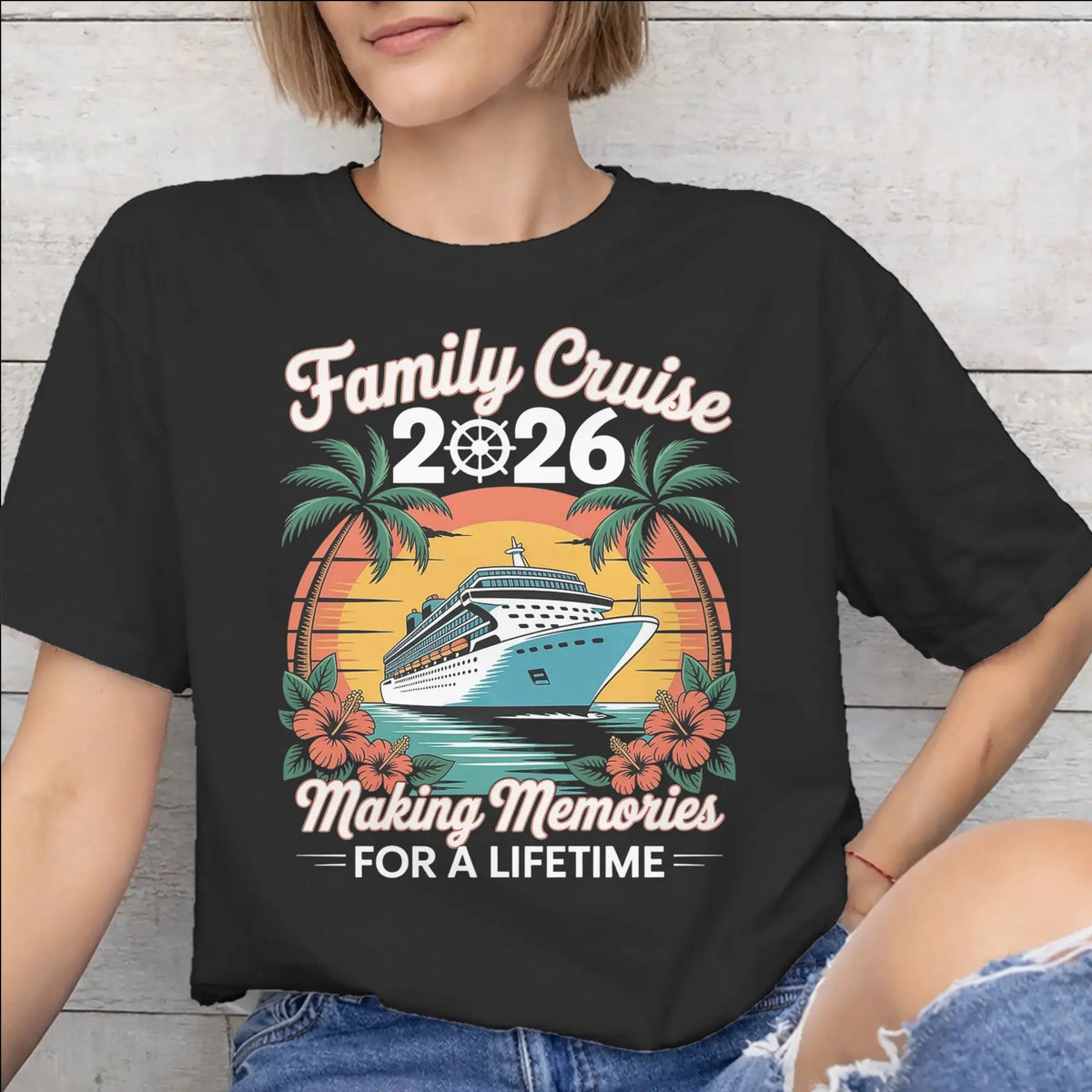 Summer Family Cruise 2026 Cotton T-Shirt – Matching Memories Vacation Tee