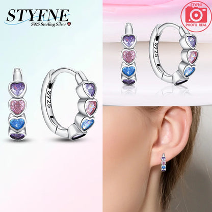925 Sterling Silver Dancing Bee Hoop Earrings – Cute Enamel Zircon Jewelry
