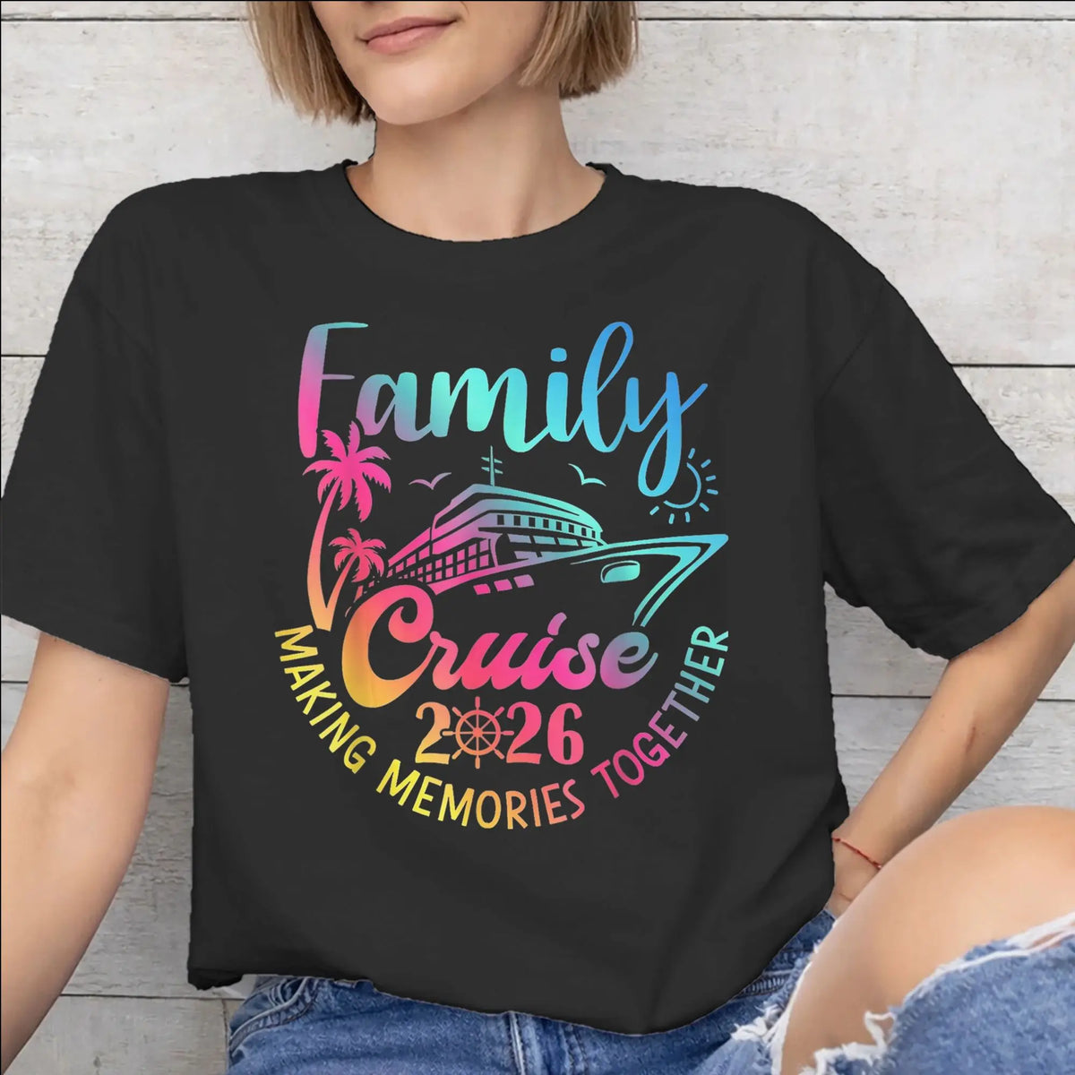 Summer Family Cruise 2026 Cotton T-Shirt – Matching Memories Vacation Tee