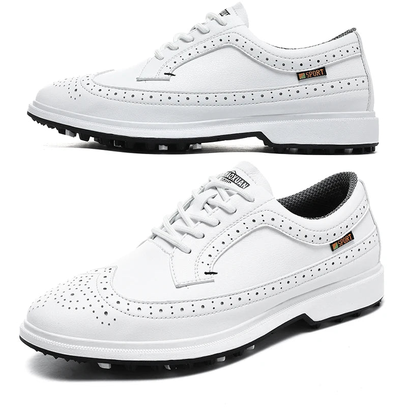 Leather Non-Slip Waterproof Golf Shoes