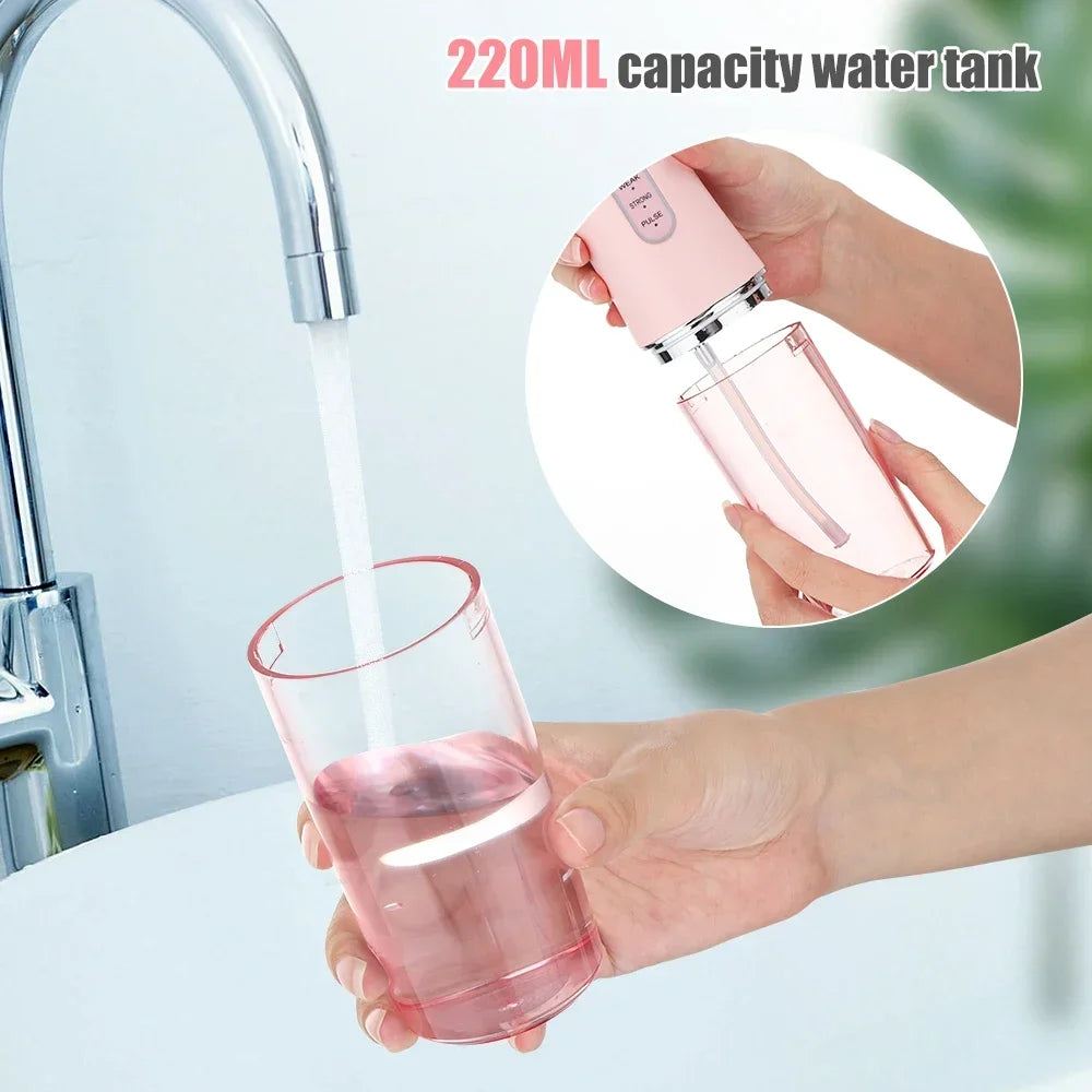 Portable Water Flosser Teeth Cleaner with 4 Tips