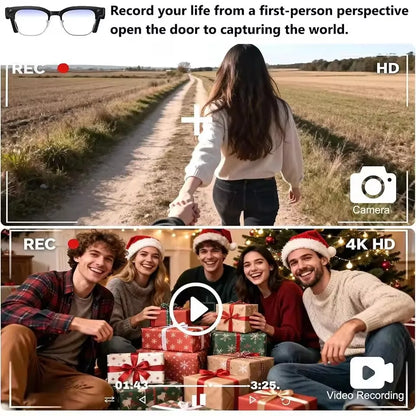 8MP Ultra-Wide HD Camera Smart Glasses