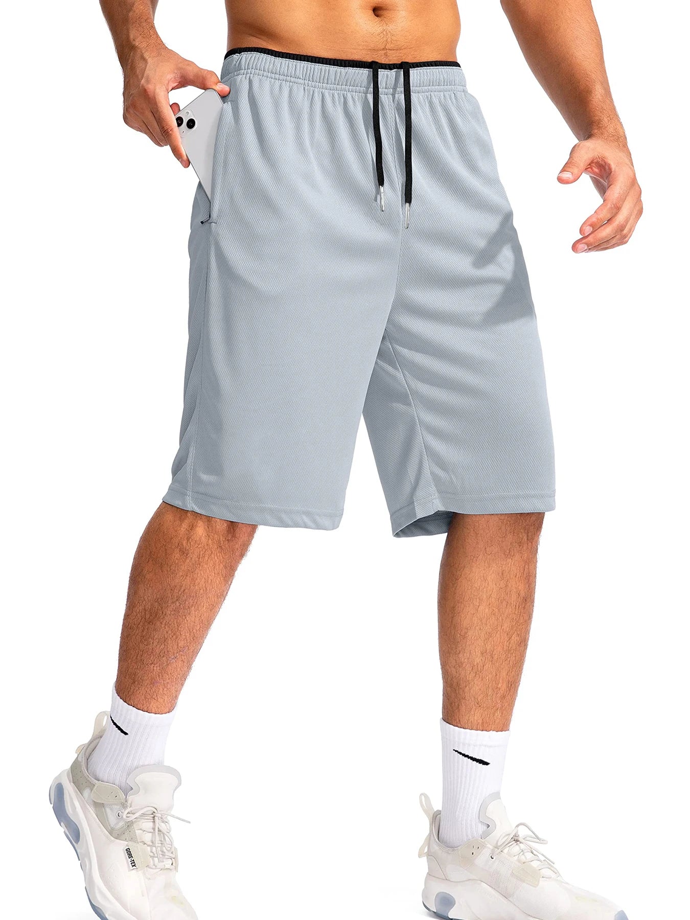 Men's Lightweight Quick-Dry Athletic Shorts with Drawstring