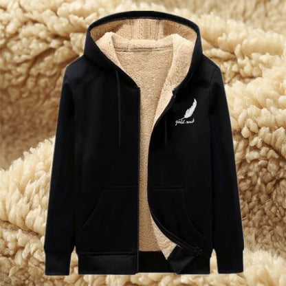 Men's Thermal Sherpa-Lined Zip-Up Fleece Hoodie