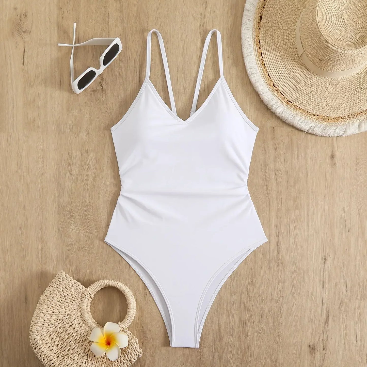 One-Piece High Cut Bathing Suit