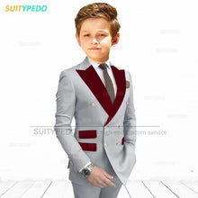 Slim Fit Peaked Lapel Formal Blazer and Pants Two Piece Suit