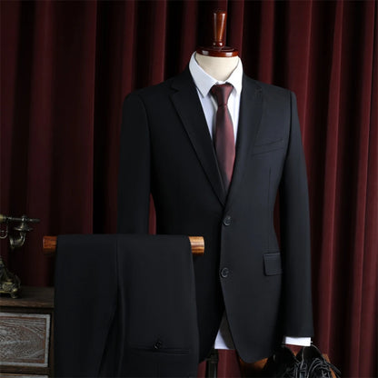 Men's Classic Two-Button Notched Lapel Suit Set