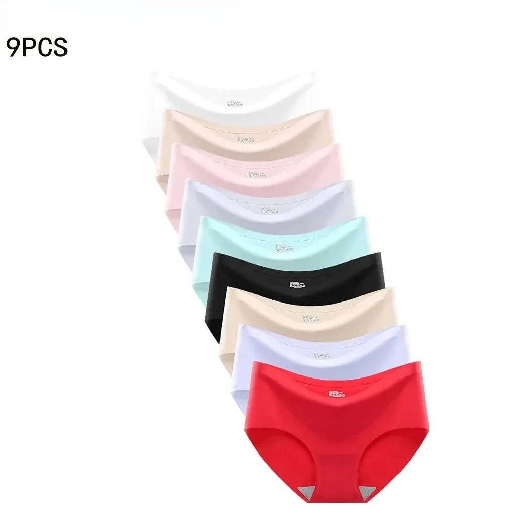 9-Pack Seamless Mid Waist Briefs