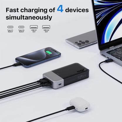 JUOVI J2931 65W 20000mAh Laptop Power Bank Fast Charging Portable Charger