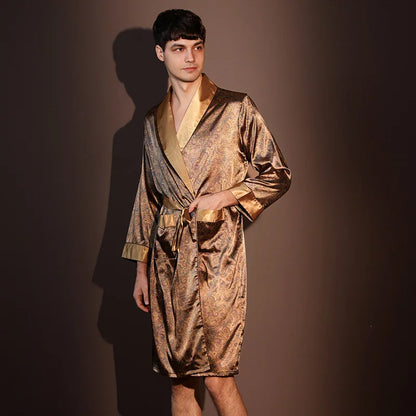 Thin Printed One-piece Robe