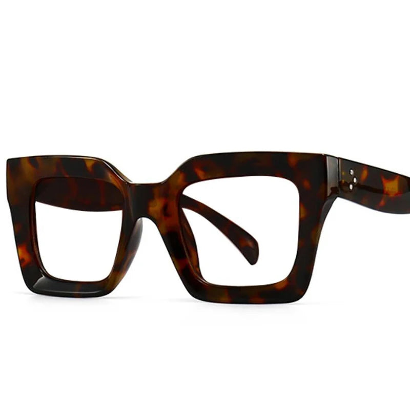 Vintage Oversized Square Anti Blue Light Reading Glasses