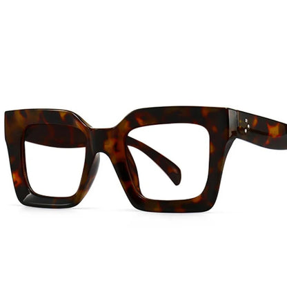 Vintage Oversized Square Anti Blue Light Reading Glasses